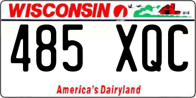WI license plate 485XQC