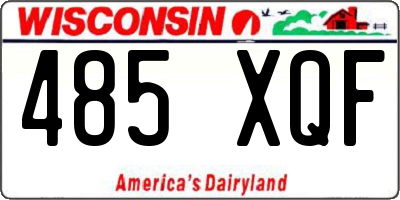 WI license plate 485XQF