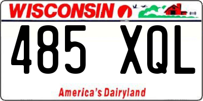 WI license plate 485XQL