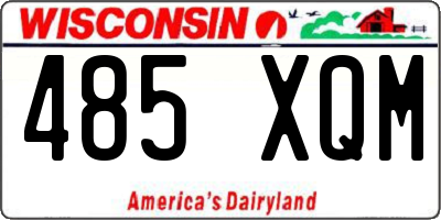 WI license plate 485XQM