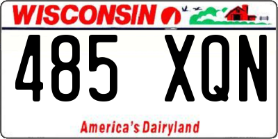 WI license plate 485XQN