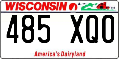 WI license plate 485XQO