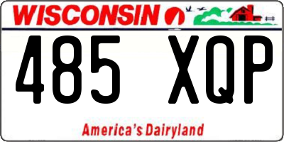 WI license plate 485XQP