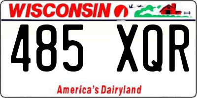 WI license plate 485XQR