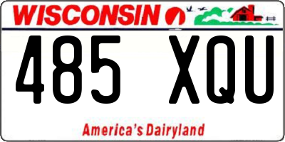 WI license plate 485XQU