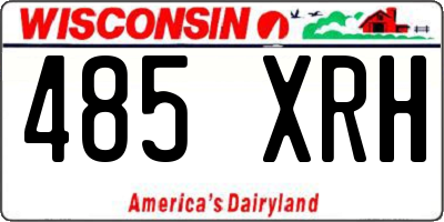 WI license plate 485XRH