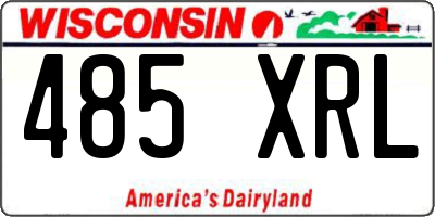 WI license plate 485XRL
