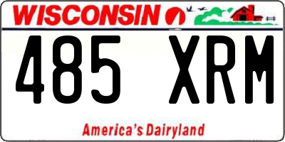 WI license plate 485XRM