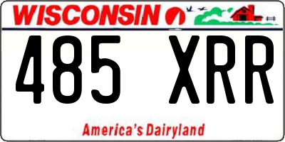 WI license plate 485XRR