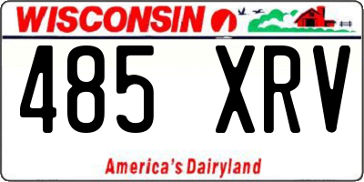 WI license plate 485XRV