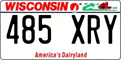 WI license plate 485XRY
