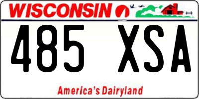 WI license plate 485XSA