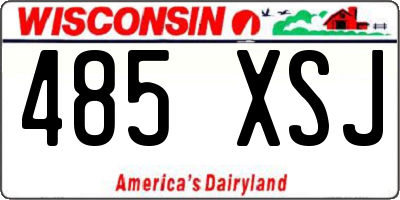 WI license plate 485XSJ