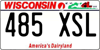 WI license plate 485XSL