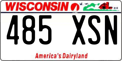 WI license plate 485XSN