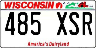 WI license plate 485XSR