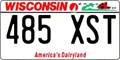 WI license plate 485XST
