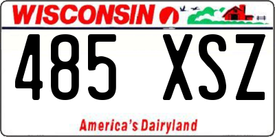 WI license plate 485XSZ