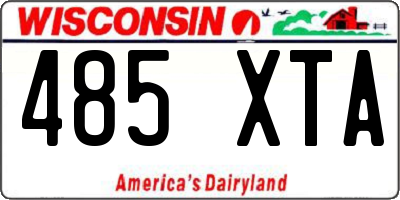 WI license plate 485XTA