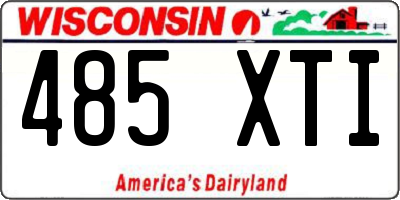 WI license plate 485XTI