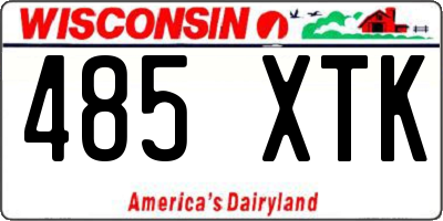 WI license plate 485XTK