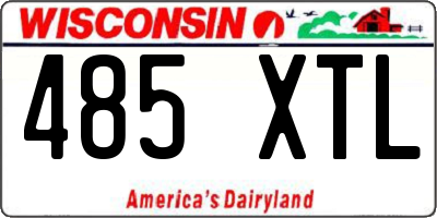 WI license plate 485XTL