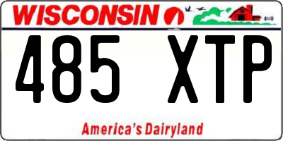 WI license plate 485XTP