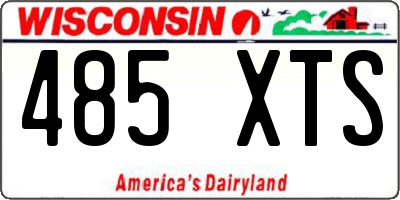 WI license plate 485XTS