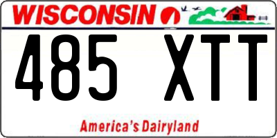 WI license plate 485XTT