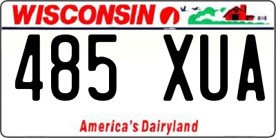 WI license plate 485XUA