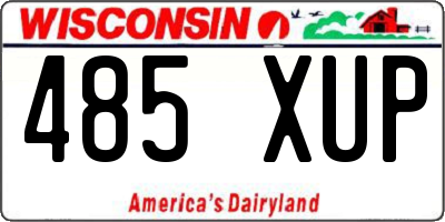 WI license plate 485XUP