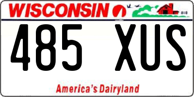 WI license plate 485XUS