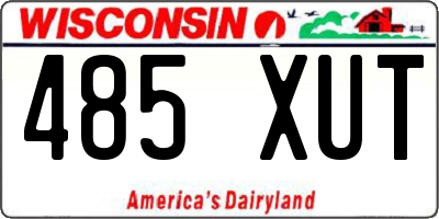 WI license plate 485XUT