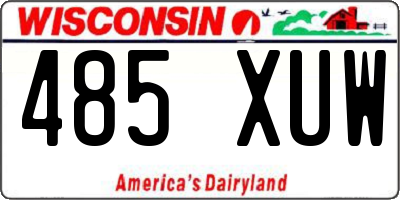 WI license plate 485XUW