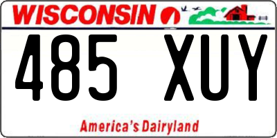 WI license plate 485XUY