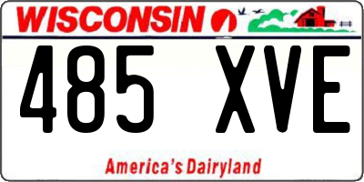 WI license plate 485XVE