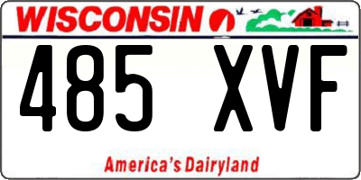 WI license plate 485XVF