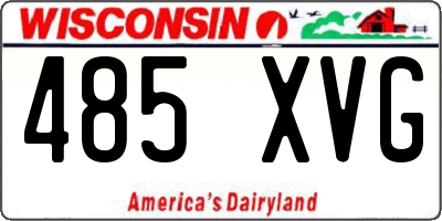 WI license plate 485XVG