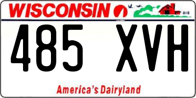 WI license plate 485XVH