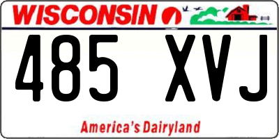 WI license plate 485XVJ