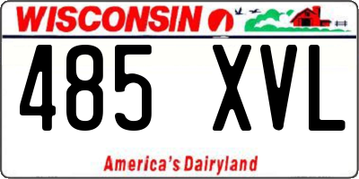 WI license plate 485XVL