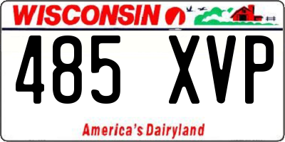 WI license plate 485XVP