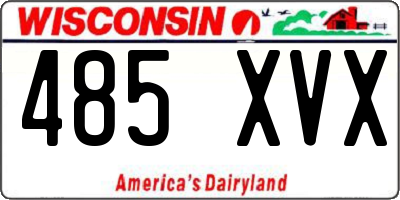 WI license plate 485XVX