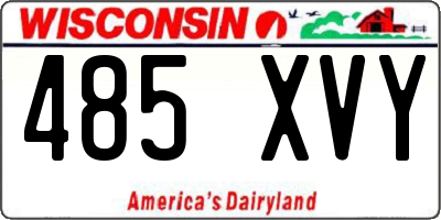 WI license plate 485XVY