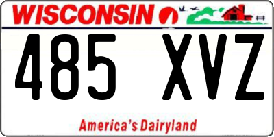 WI license plate 485XVZ