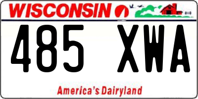 WI license plate 485XWA