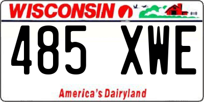 WI license plate 485XWE