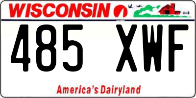 WI license plate 485XWF