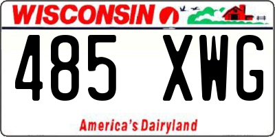 WI license plate 485XWG