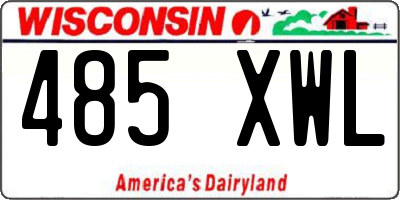 WI license plate 485XWL